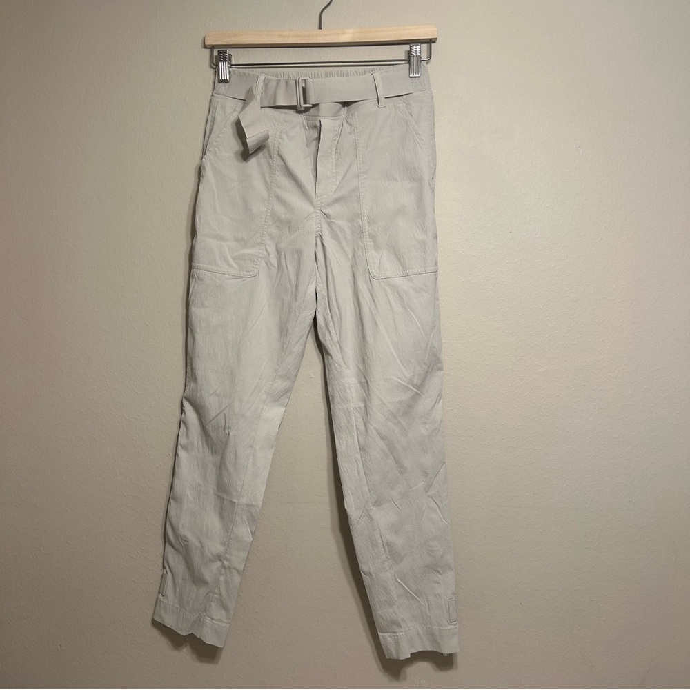Athleta Light Gray Utility Belted Pants